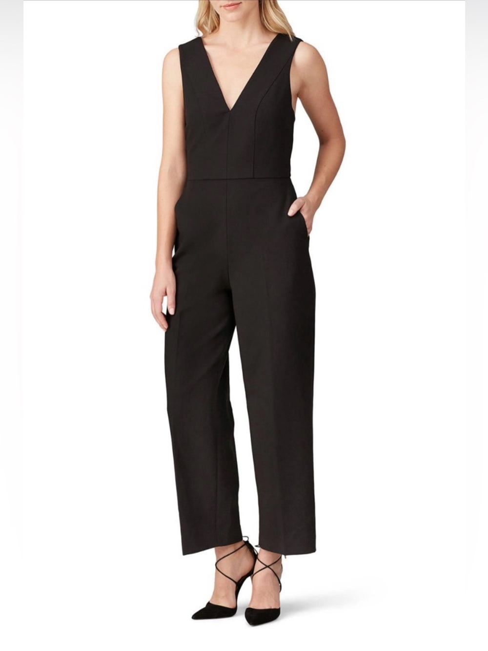 Club Monaco Black Tailored Jumpsuit Size 10 (Fits 8) Workwear Office Chic